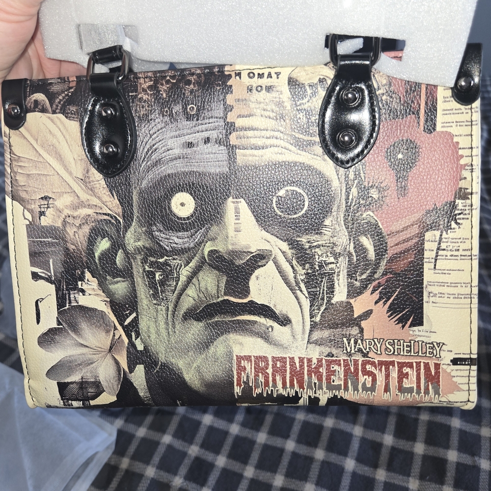 Frankenstein Graphic Women's Tote - Black and Cream